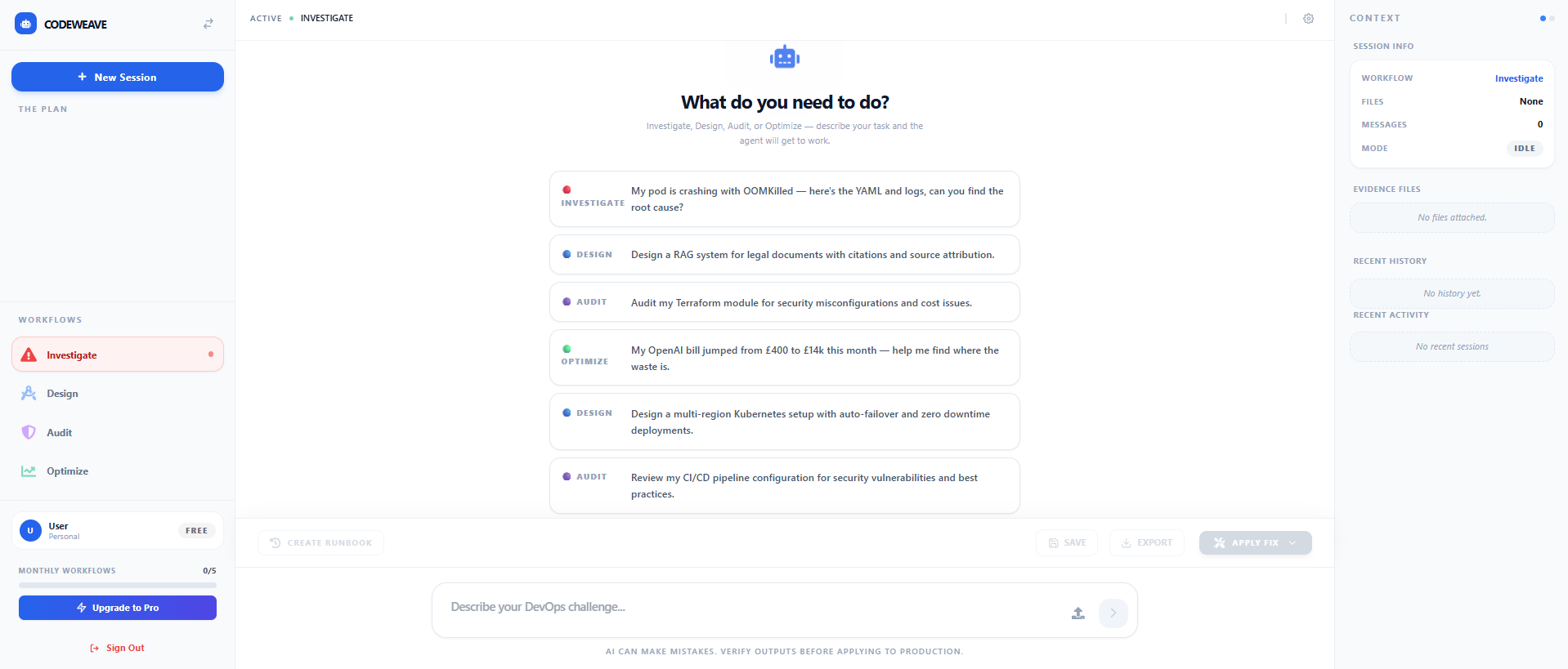 CodeWeave - AI DevOps Orchestrator cover